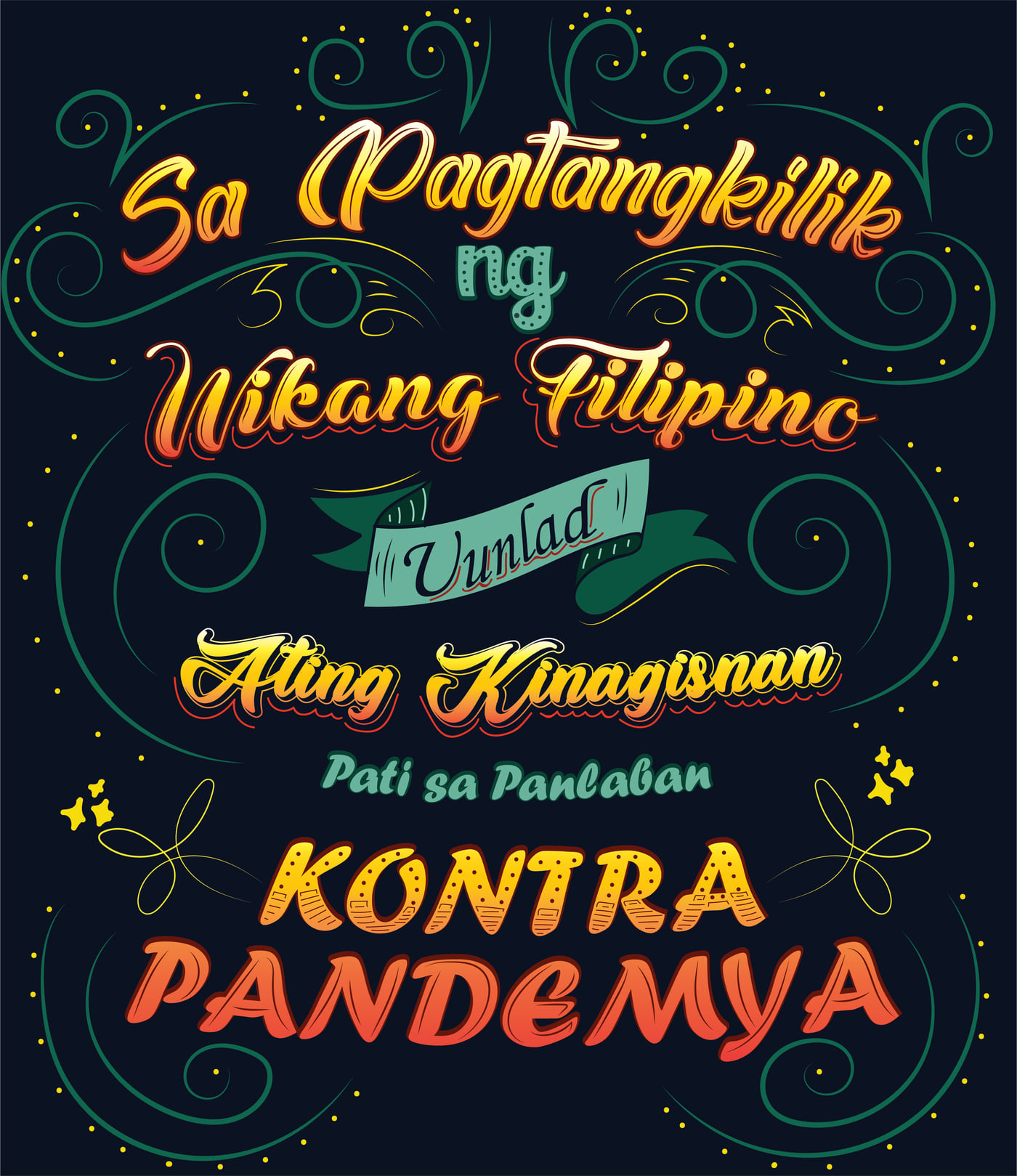 Hand-lettering: Wikang Filipino kontra pandemya