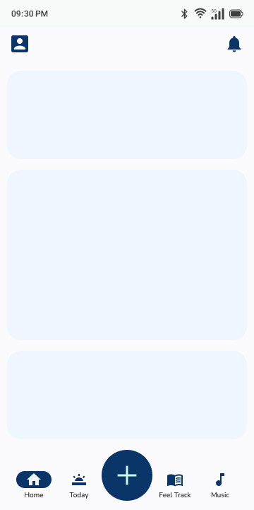 Action-ball navigation prototype, first screen