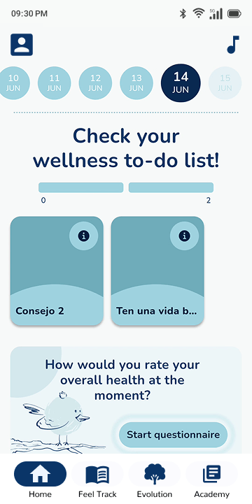 Redesigned IKI Health main navigation