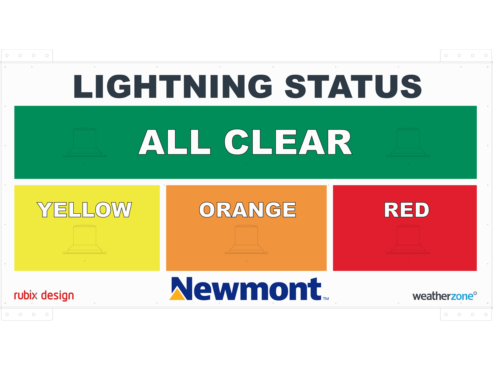 Large-format engineering status signage